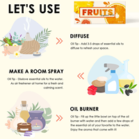 Huile parfumée fruitée à longue durée de vie et à forte intensité pour l'aromathérapie, huile de myrtille, d'ananas et de fraise pour diffuseur
