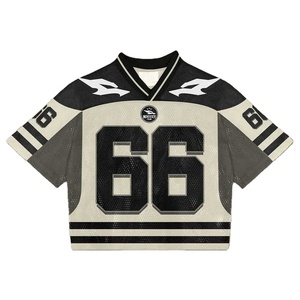 เสื้อฟุตบอลตาข่ายขนาดใหญ่สำหรับผู้ชายเสื้อฟุตบอลแบบย้อนยุค - Product Image 1