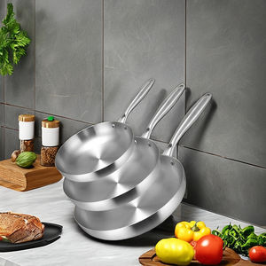 Sartén de Acero Inoxidable 304 Antiadherente para Restaurante, Olla para Cocción por Inducción, Utensilios de Cocina al por Mayor - Product Image 1