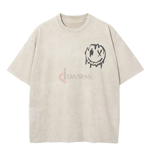 T-shirt surdimensionné vintage pour hommes personnalisé en gros pour le printemps été lourd 100% coton coupe ample imprimé Design vierge - Product Image 3