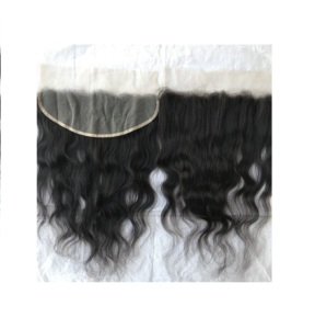 Perruque Lace Frontal wig Remy naturelle, cheveux vierges non traités, 13x4, cheveux humains, origine indienne brute, avec cuticule alignée, fournisseur d'extension - Product Image 1