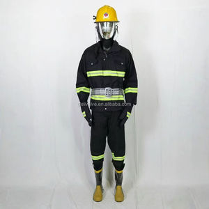 새롭게 출시된 내구성 강화 4겹 100% 면 소방복, 소방헬멧, 부츠, ATPV 10-25cal/cm² 1 스플릿 전신형 카테고리 1 - Product Image 3