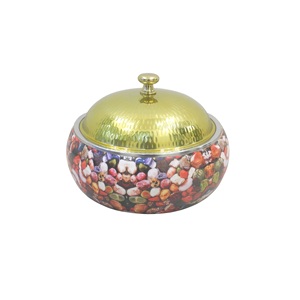 Pot chaud de stockage des aliments de finition en émail Pot chaud de serveur de casserole de forme arrondie à double paroi écologique - Product Image 6