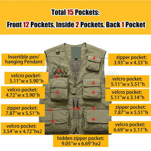 Gilet de chasse pour activités de randonnée en plein air, doublé thermiquement pour climat froid - Product Image 4