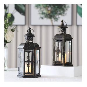 Wholesale Metal Candle <b>Lantern</b> Glass Panels Heat Resistant Eco-Friendly <b>Christmas</b> Home Decor for Balcony Events Religious Use - Product Image 6