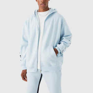 Vente en gros de survêtements de rue décontractés de haute qualité en 100% coton 400gsm avec logo personnalisé ensembles de sweat à capuche coupe carrée et pantalons de survêtement pour hommes - Product Image 3