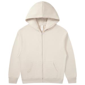 Sudadera con capucha y cremallera en blanco personalizada Unisex de 380GSM Terry Inside Oversized Heavyweight Men Personalizar Impreso con capucha Fabricantes OEM - Product Image 5