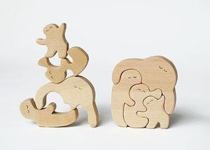 Cheap Decorative Small Animals Wooden Shaped Crafts Set With Hole for Art Wall Hanging - Wood Carving Animals Crafts <b>Decor</b> - Product Image 2