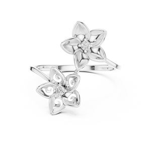 แหวนเริ่มต้น14K เป็นภาษาอังกฤษด้วยสำเนียงเพชร - Product Image 4