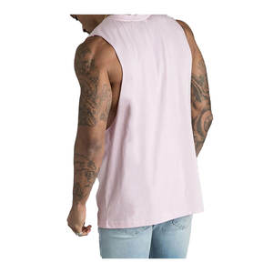 Camiseta sin mangas de gimnasio para hombre, ropa deportiva de moda de verano, ropa de entrenamiento, Chaleco de algodón sin mangas transpirable ajustado, logotipo personalizado - Product Image 5