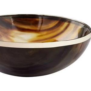 ESSAYEZ LE BOL À SALADE EN CORNE DE BUFFLE FAIT MAIN DE QUALITÉ Bol de service en corne naturelle artisanale Style animal hautement poli - Product Image 5