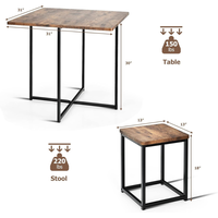 Ensemble table à manger et chaises de restaurant moderne table et chaises de patio intérieures et extérieures pour café meubles en MDF à ossature métallique