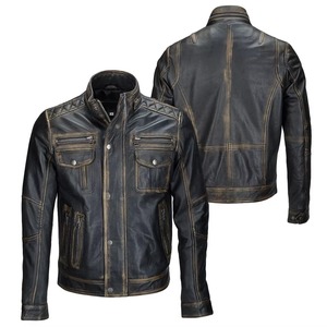 Chaqueta de Cuero con Tachuelas para Hombre de Alta Calidad, Estilo Punk Rock, Ajustada, Personalizable, Chaquetas de Cuero de Invierno para Hombre - Product Image 1