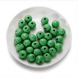 Perles en bois imprimées 5 mm, forme personnalisée et perles en bois colorées, façonnées et dimensionnées à la main, produit indien artisanal - Product Image 2