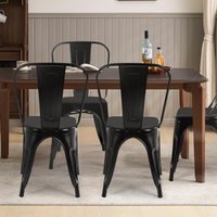 Chaise de restaurant en métal de style industriel pour une utilisation intérieure et extérieure OEM & ODM sièges de salle à manger pour cafés de cuisine