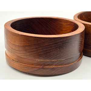 Ensemble de saladiers en bois de haute qualité et durable, bol rond en bois - Product Image 6