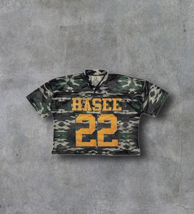 Maillot de football tendance personnalisé avec logo imprimé, respirant, grande taille, antibactérien, séchage rapide, en maille, T-shirt 24/25 - Product Image 3