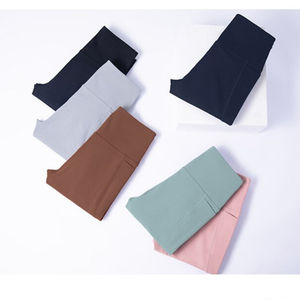 Leggings de Mujer de Cintura Alta, Sin Costuras, de Mezcla de Algodón Suave y Elástico, Transpirables, Ligeros, para Uso Diario Informal - Product Image 5