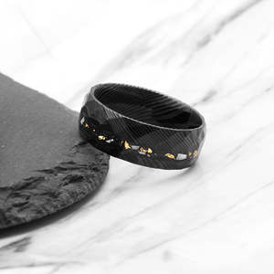 Anillos de acero de Damasco Anillo de acero de Damasco hecho a mano unisex - Product Image 5