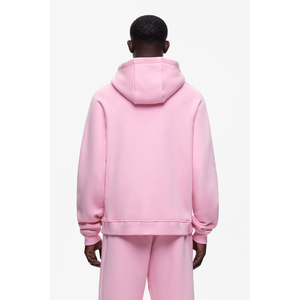 Mens Pastel <b>Pink</b> Full-Zip Custom Logo Hooded Sweatshirt and Matching Pants <b>Tracksuit</b> Trackstar OEM Private Label - Product Image 5