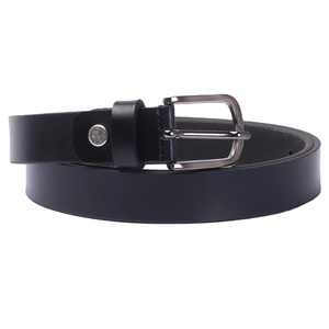 Cinturón de cuero clásico liso para hombre de la mejor calidad con hebilla de alfiler Fabricante de proveedores indios superior En stock Listo para enviar - Product Image 1