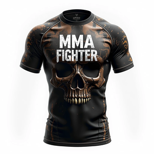 Rashguards de MMA et BJJ de qualité supérieure, impression personnalisée par sublimation HD, durables, respirants, extensibles, légers et anti-UV - Product Image 6