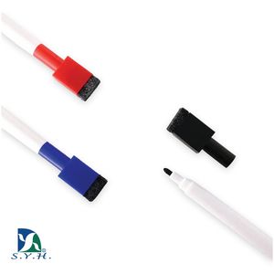 Marcador de Pizarra Blanca Magnético de Punta Fina de Alta Calidad con Borrador, Tinta Negra/Roja/Azul - Product Image 2
