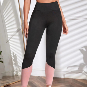Leggings de yoga et de fitness taille haute pour femmes, respirants, antibactériens, en coton et bambou tricoté, vêtements de sport d'été personnalisables - Product Image 1