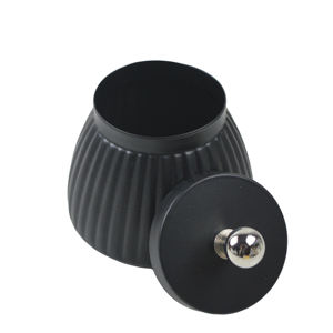 Pot à sucre décoratif rond argenté et doré pour cuisine, avec couvercle, pour rangement d'épices, économique - Product Image 3