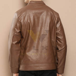 Veste d'hiver en cuir véritable de style durable pour hommes avec une coupe moderne, idéale pour les voyages et les tenues de tous les jours - Product Image 3