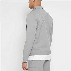 Conjuntos de ropa de abrigo para hombre, conjunto de chándal informal con logotipo personalizado, conjunto de dos piezas, conjunto de chándal cortavientos de carga de algodón y nailon - Product Image 3