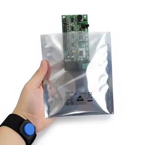 Bolsas de protección antiestática plateadas grises resellables con cierre zip ESD para electrónica, PCB, reacondicionamiento de portátiles y reciclaje. - Product Image 1
