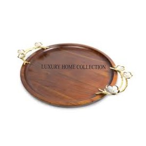 Plateaux de service en bois pour les pique-niques en plein air avec une touche rustique et une finition peinte pour plus de commodité - Product Image 5