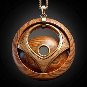 CHAINS <b>NECKLACES</b> FOR WOMEN MEN NATURAL <b>LARGE</b> BOHO TRIBAL SONO WOODEN <b>Pendant</b> on Adjustable Cord Handmade <b>Necklace</b> - Product Image 5