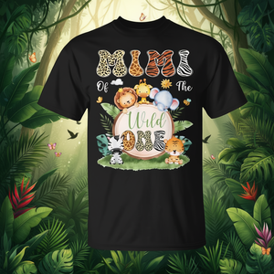 T-shirt personalizzabile per il primo compleanno di Mimi of the Wild One, a tema safari e giungla, per promozioni - Product Image 3