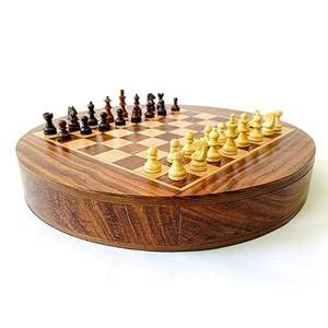 Tablero de Ajedrez de madera duradero y duradero hecho de madera de acacia con artesanía artística y atractivo visual - Product Image 6