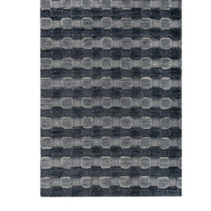 Alfombra de Lana Tejida a Mano con Diseño Geométrico Clásico Azul Contorno HWL-474, Rectangular, para Sala de Estar, Decoración del Hogar y Uso en Pasillos - Product Image 4