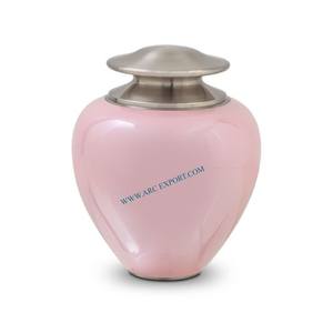Urnes de cendres de larme de cadre de couleur argentée avec l'autocollant d'émail de couleur rose appliqué à la main le cercueil et le pot de crémation humaine de regard de fantaisie - Product Image 2
