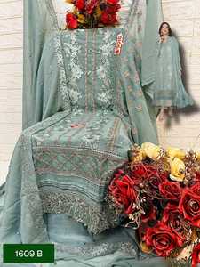 Thiết Kế Mới Ấn Độ Pakistan Salwar Kameez Phù Hợp Với Truyền Thống Cotton Thêu Làm Việc Ăn Mặc Thẳng Cắt Phong Cách Ăn Mặc - Product Image 3
