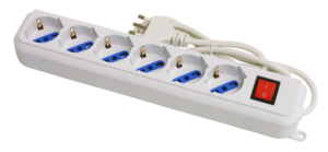 Multipresa con Interruttore in Blister 6 Posti 2P+T 10/16A Schuko - Product Image 1