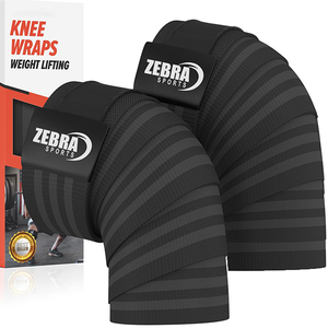 Venta caliente Rodilleras elásticas para levantamiento de pesas Por encargo Rodilleras más vendidas Levantamiento de pesas Rodilla Manga Wrap Precio barato - Product Image 3