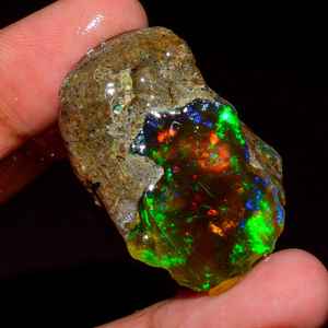 Incapable Multi Feu Naturel Opale Éthiopienne Jouer De Walo Feu Couleur Rugueux Pierres Précieuses En Vrac Fabrication De Bijoux De Mariage En Or Grossiste - Product Image 5