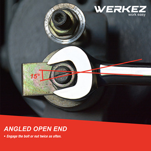 Werkez, llave combinada de acero cromado de alta calidad de 5/16 pulgadas para reparación industrial y de bricolaje, OEM personalizable embalado en caja - Product Image 3