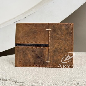 กระเป๋าสตางค์ผู้ชายหนังแท้ลาย100% วินเทจกระเป๋าหรูหราทันสมัยดีไซน์ใหม่ - Product Image 1