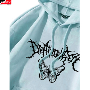 Meilleures ventes Pull-over à capuche personnalisé de couleur unie avec impression bouffante Vêtements d'hiver chauds avec col à capuche Sweats à capuche pour hommes teints en couleur unie - Product Image 6