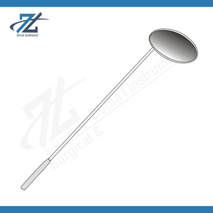 Miroir laryngé manuel de haute qualité, 130 mm de long, 8 mm en acier inoxydable, instrument chirurgical certifié CE, utilisation hospitalière, fabriqué au Pakistan - Product Image 2