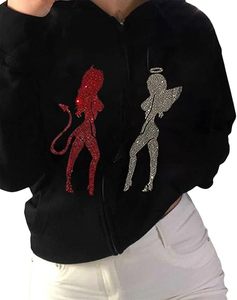 Sudadera con Capucha de Forro Polar 100% Algodón con Diseño de Estrella de Diamantes de Imitación Personalizada, con Cremallera Completa, la Mejor Calidad, Sudadera Urbana para Hombre - Product Image 5