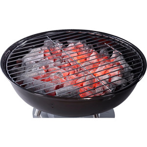 Parrilla redonda de carbón para briquetas de jardín con tapa y caja de cenizas portátil - Product Image 6