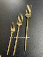 Ensemble de couverts en acier inoxydable plaqué or, cuillère, fourchette, 6 pièces, qualité supérieure, vaisselle de style américain, finition mate, logo personnalisé, hôtels