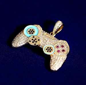 Collar con colgante de control de videojuegos con microincrustaciones de circonita, joyería hip hop, regalo de cumpleaños para niño - Product Image 1
